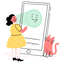 Face Id Illustration from Barcelona Set