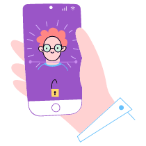 Face Id Illustration from Barcelona Set