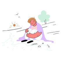 Feeling Lonely 2 Illustration from Barcelona Set