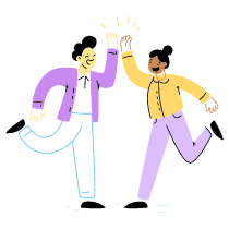 High Five Illustration from Barcelona Set