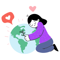 Love Peace Illustration from Barcelona Set