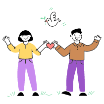 LOVE PEACE 1 Illustration from Barcelona Set