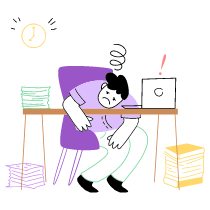 Overworked Employee 1 illustration - Free transparent PNG, SVG. No Sign up needed.