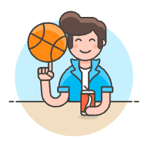 Basketball Streetball 1 Illustration from UX Colors Set