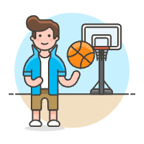 Sports Basketball 1 Illustration from UX Colors Set
