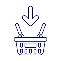 Shopping Basket Add 1 Illustration from UX Line Set