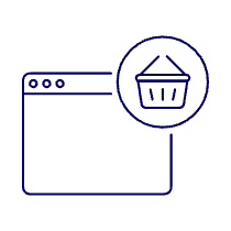Shopping Basket Browser 1 Illustration from UX Line Set