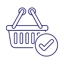 Shopping Basket Check Illustration from UX Line Set