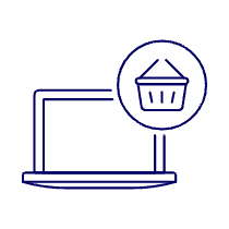 Shopping Basket Laptop 1 Illustration from UX Line Set