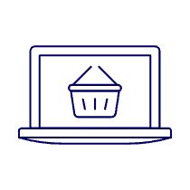 Shopping Basket Laptop 2 Illustration from UX Line Set