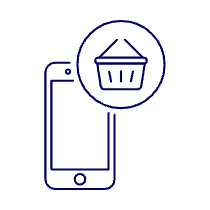 Shopping Basket Phone 1 Illustration from UX Line Set
