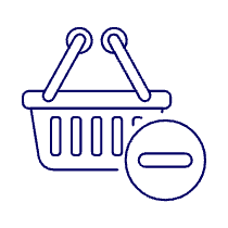 Shopping Basket Remove 2 Illustration from UX Line Set