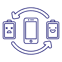 Battery Cycle Illustration from UX Line Set