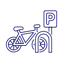 Bike Parking Illustration from UX Line Set