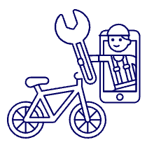 Bike Repair App 1 Illustration from UX Line Set