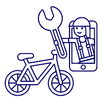 Bike Repair App 4 Illustration from UX Line Set