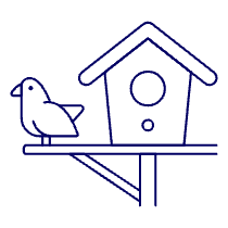 Bird House Illustration from UX Line Set
