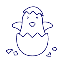 Chick Hatching Illustration from UX Line Set