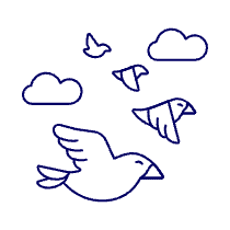 Flock Bird Illustration from UX Line Set