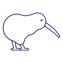 Kiwi Bird Illustration from UX Line Set