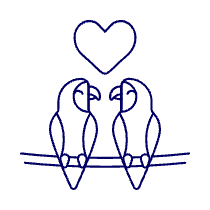 Love Parrots Illustration from UX Line Set