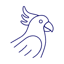 White Parrot Illustration from UX Line Set