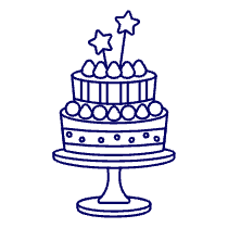 Celebration Cake 4 Illustration from UX Line Set