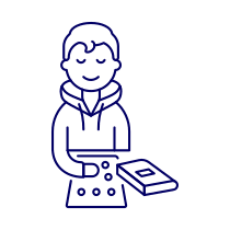 Braille Reading 2 Illustration from UX Line Set