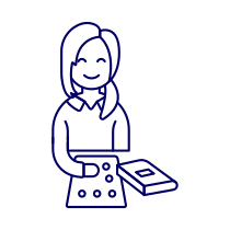 Braille Reading 4 Illustration from UX Line Set