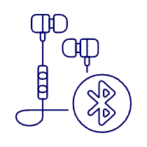 Headsets Bluetooth Illustration from UX Line Set