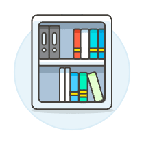 Book Shelf Illustration from UX Colors Set