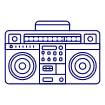 Boombox 2 Illustration from UX Line Set