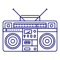 Boombox 3 Illustration from UX Line Set