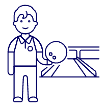 Sports Bowling 4 Illustration from UX Line Set