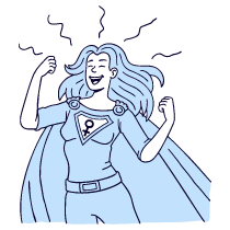 Girl Power Feminism Illustration from Bruxelles Duotone Set
