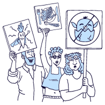 Vegan Vegetarian Activism Illustration from Bruxelles Duotone Set