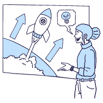 Business Startup New Product Launch Illustration from Bruxelles Duotone Set