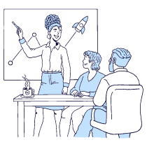 Business Startup Woman Led Startup Company Illustration from Bruxelles Duotone Set
