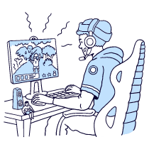 Content Media Live Broadcast Game Streaming Illustration from Bruxelles Duotone Set