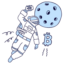 Astronaut Going To The Moon 1 Illustration from Bruxelles Duotone Set