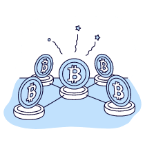 Blockchain Distribution Illustration from Bruxelles Duotone Set