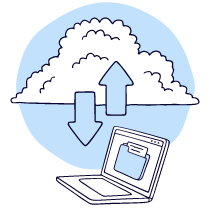 Development Data Cloud Illustration from Bruxelles Duotone Set