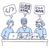 Development Team Coding Illustration from Bruxelles Duotone Set