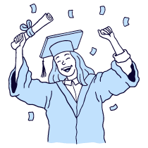 Graduation Illustration from Bruxelles Duotone Set