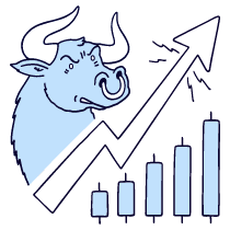 Bull Market 2 Illustration from Bruxelles Duotone Set