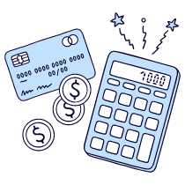 Calculator Illustration from Bruxelles Duotone Set