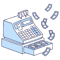 Cash Out Illustration from Bruxelles Duotone Set
