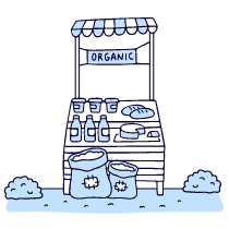 Organic Market 1 Illustration from Bruxelles Duotone Set