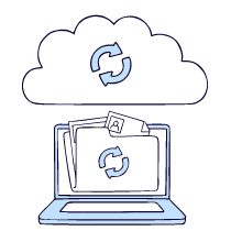 Cloud Sync Illustration from Bruxelles Duotone Set