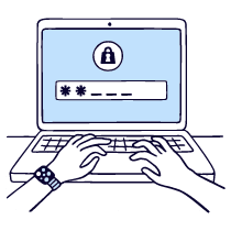 Enter Your Password Illustration from Bruxelles Duotone Set
